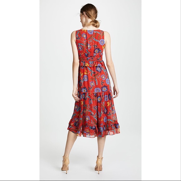 Rebecca Minkoff Red Floral Lucy Dress sz 2 EUC - Picture 2 of 16